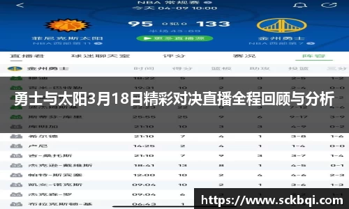 勇士与太阳3月18日精彩对决直播全程回顾与分析